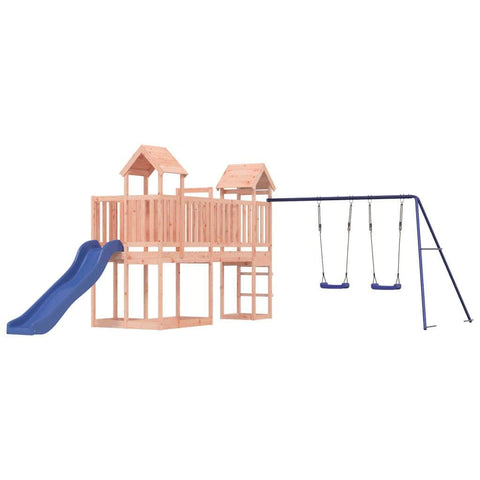 Woodland Excursion: Slide Swings Playhouse in Solid Douglas Wood