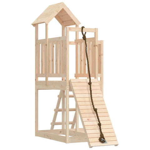 Woodland Explorer's Hideout: Playhouse with Climbing Wall