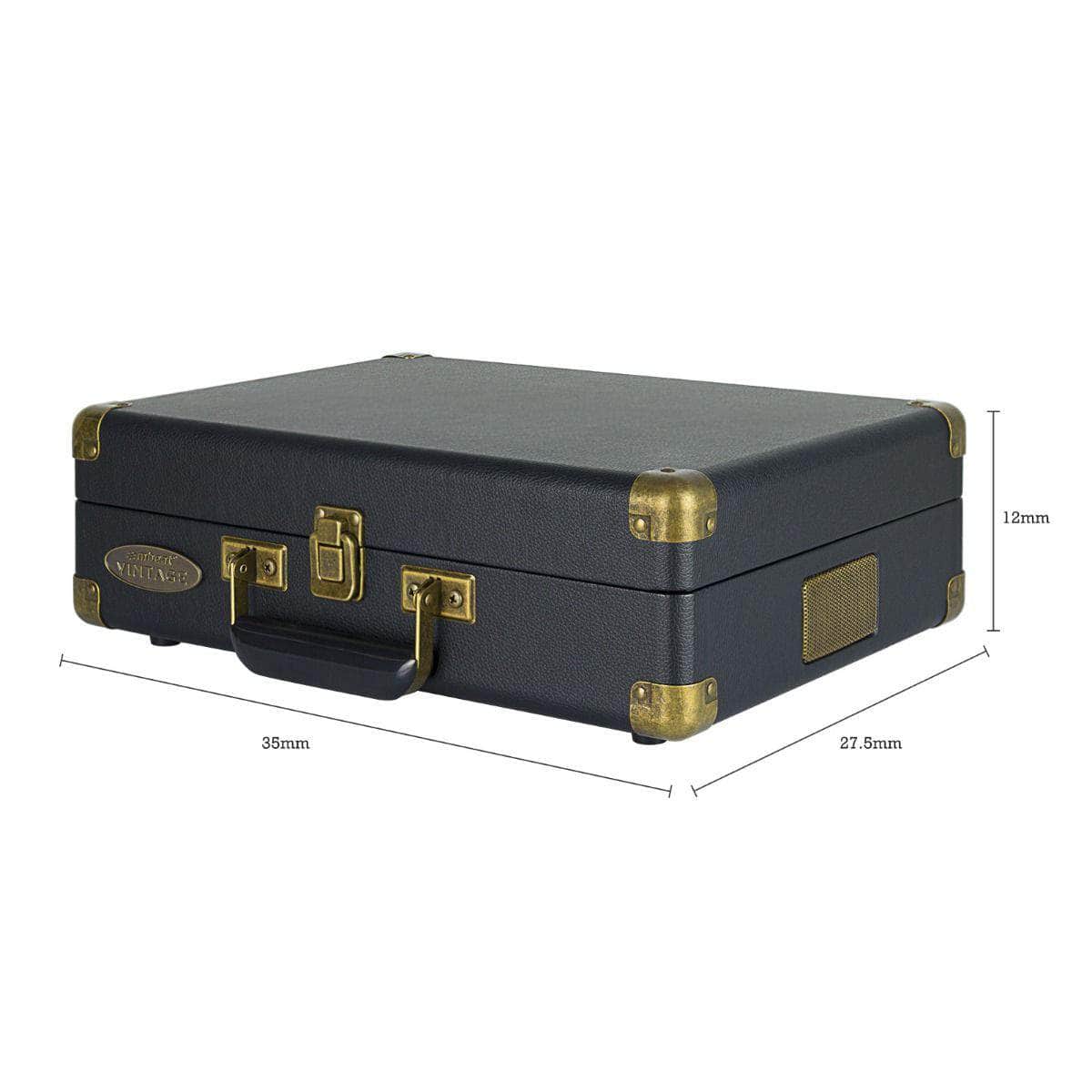 Woodstock II Black Retro Bluetooth TX/RX Turntable