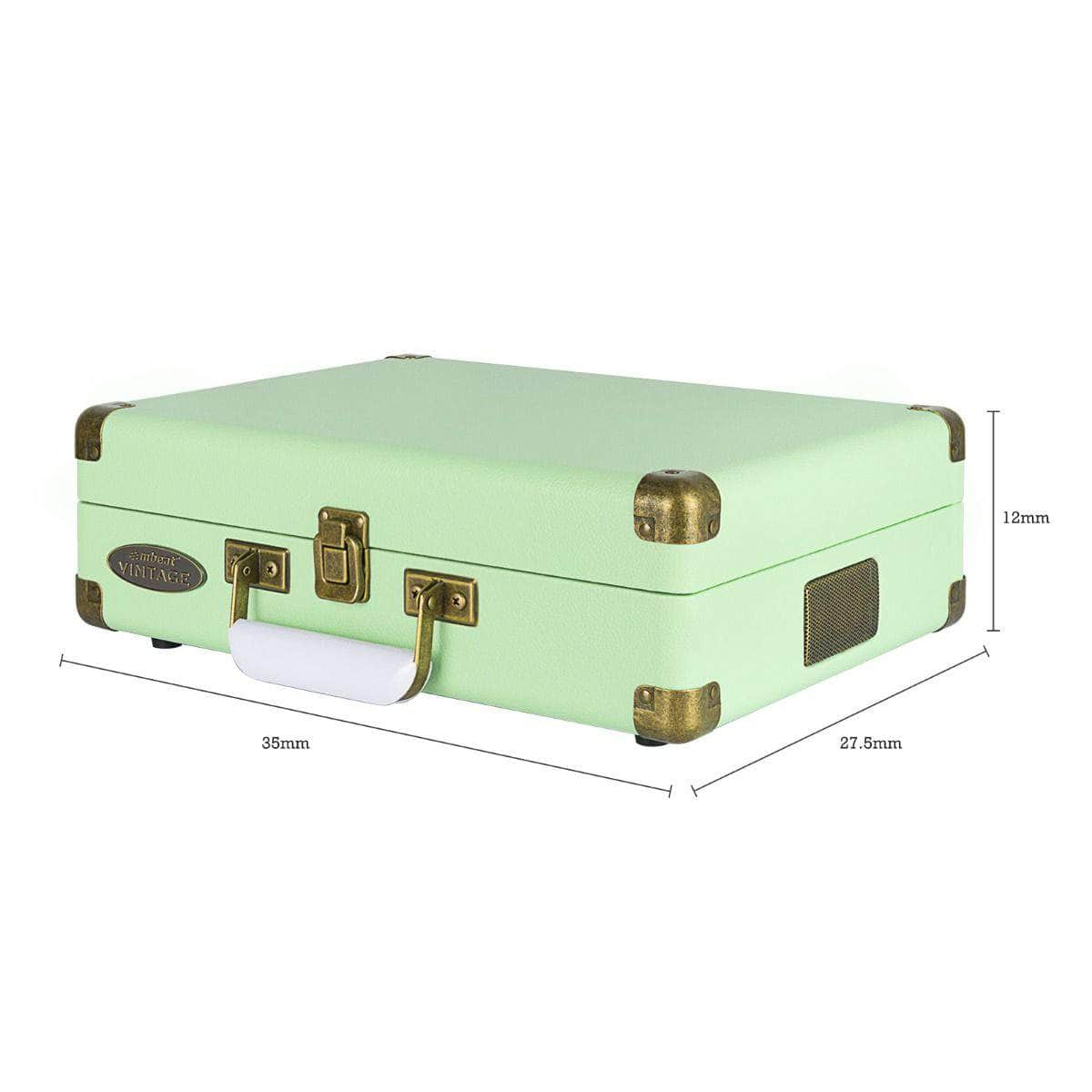 Woodstock II Tiffany Green Retro Bluetooth TX/RX Turntable