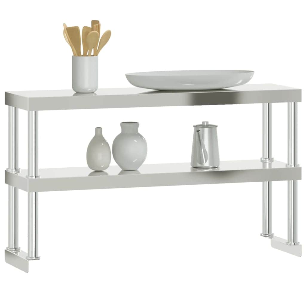Work Table Overshelf 2-Tier  Stainless Steel
