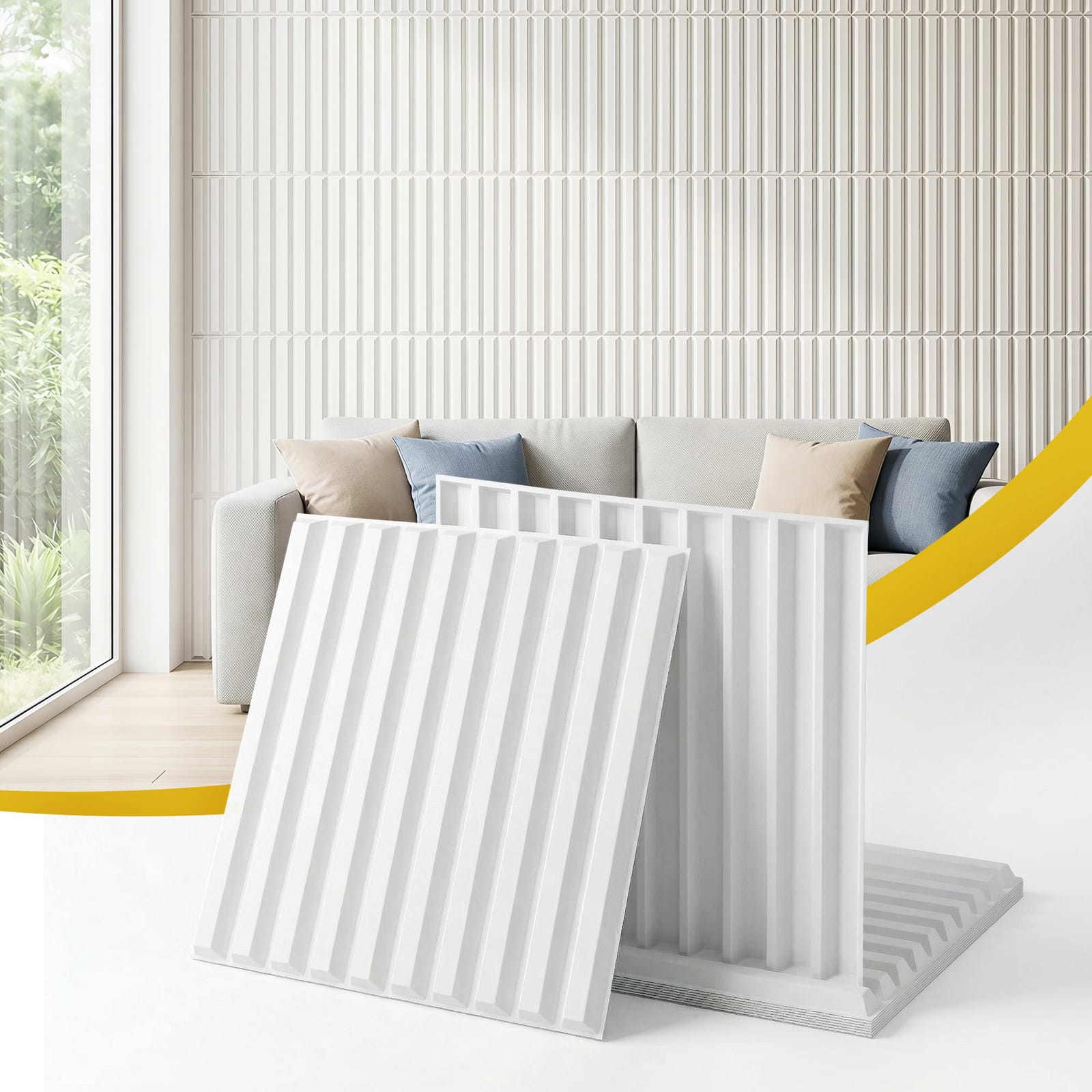 Home & Garden - 3D Wall Panels PVC Decorative 50x50cm Set 15