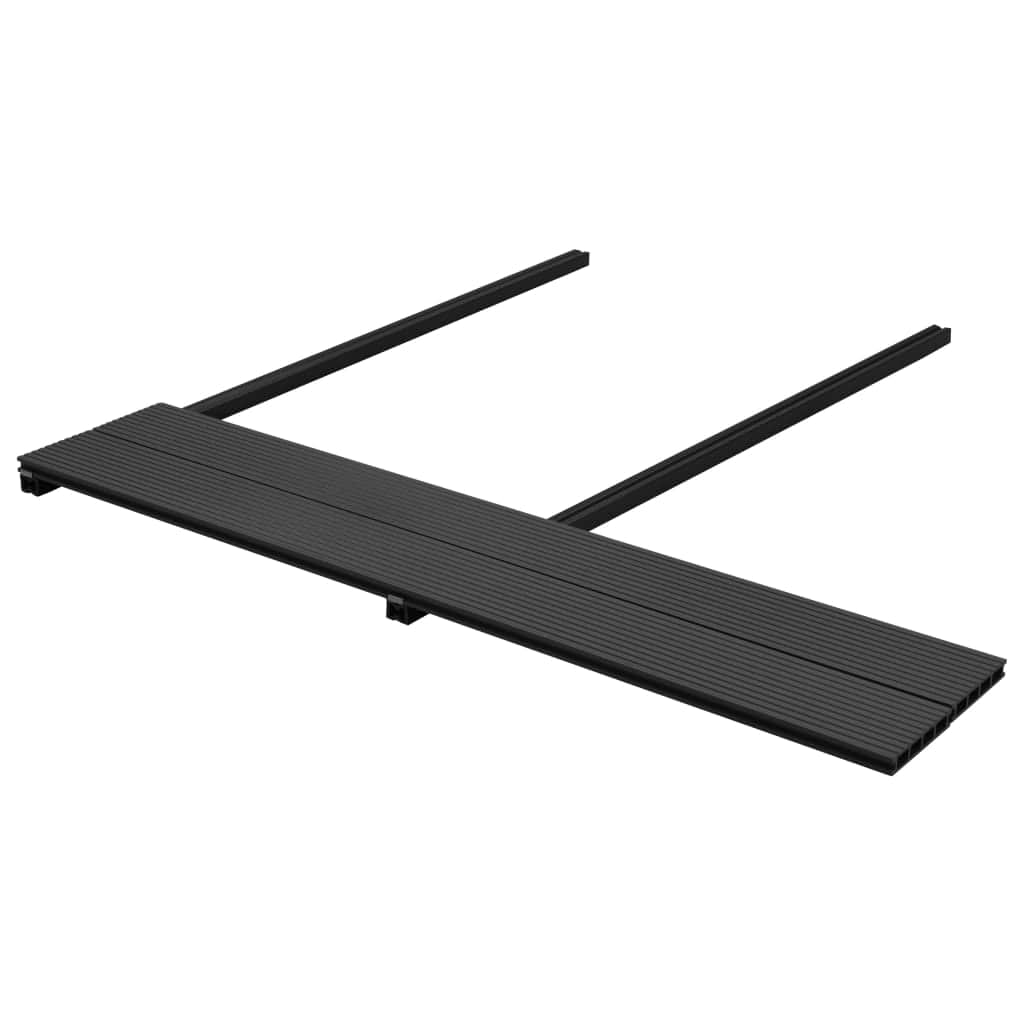 WPC Decking Boards with Accessories 10 mÂ² 2.2 m Anthracite