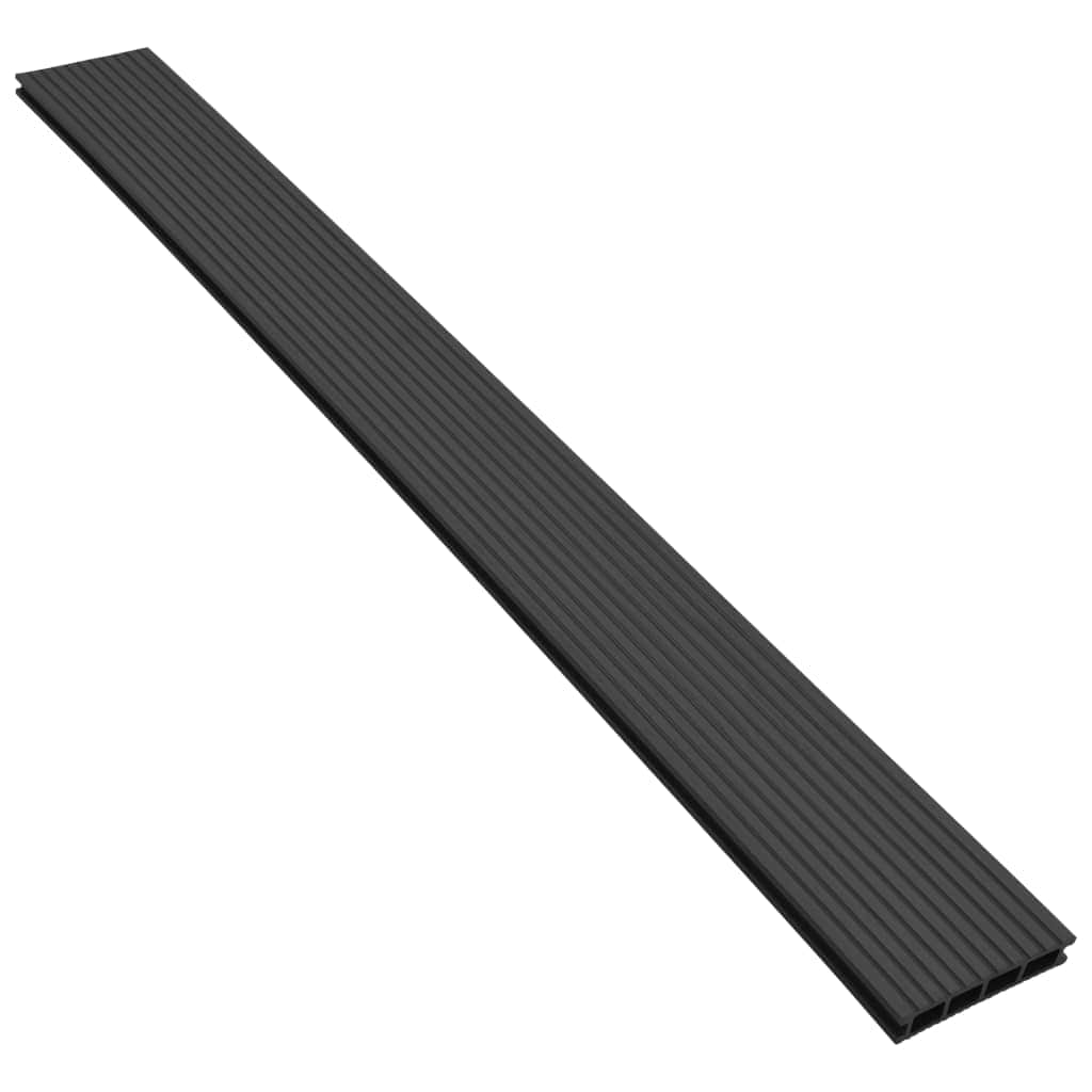 WPC Decking Boards with Accessories 10 mÂ² 2.2 m Anthracite