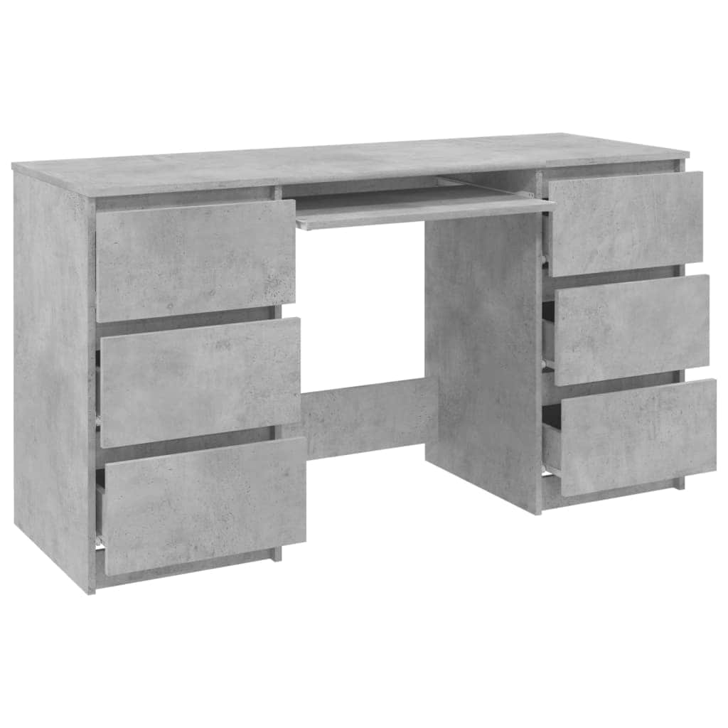 Writing Desk Concrete Grey Chipboard