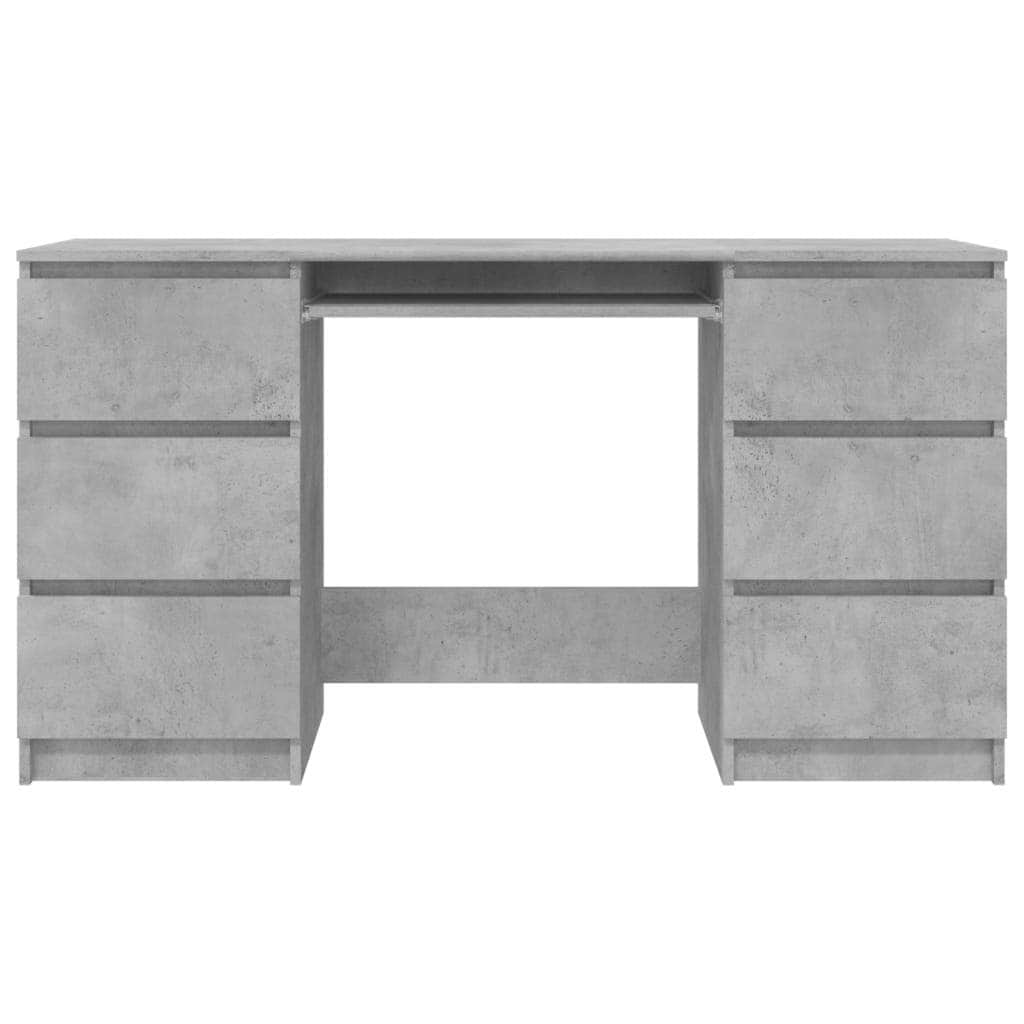 Writing Desk Concrete Grey Chipboard