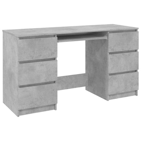 Writing Desk Concrete Grey Chipboard