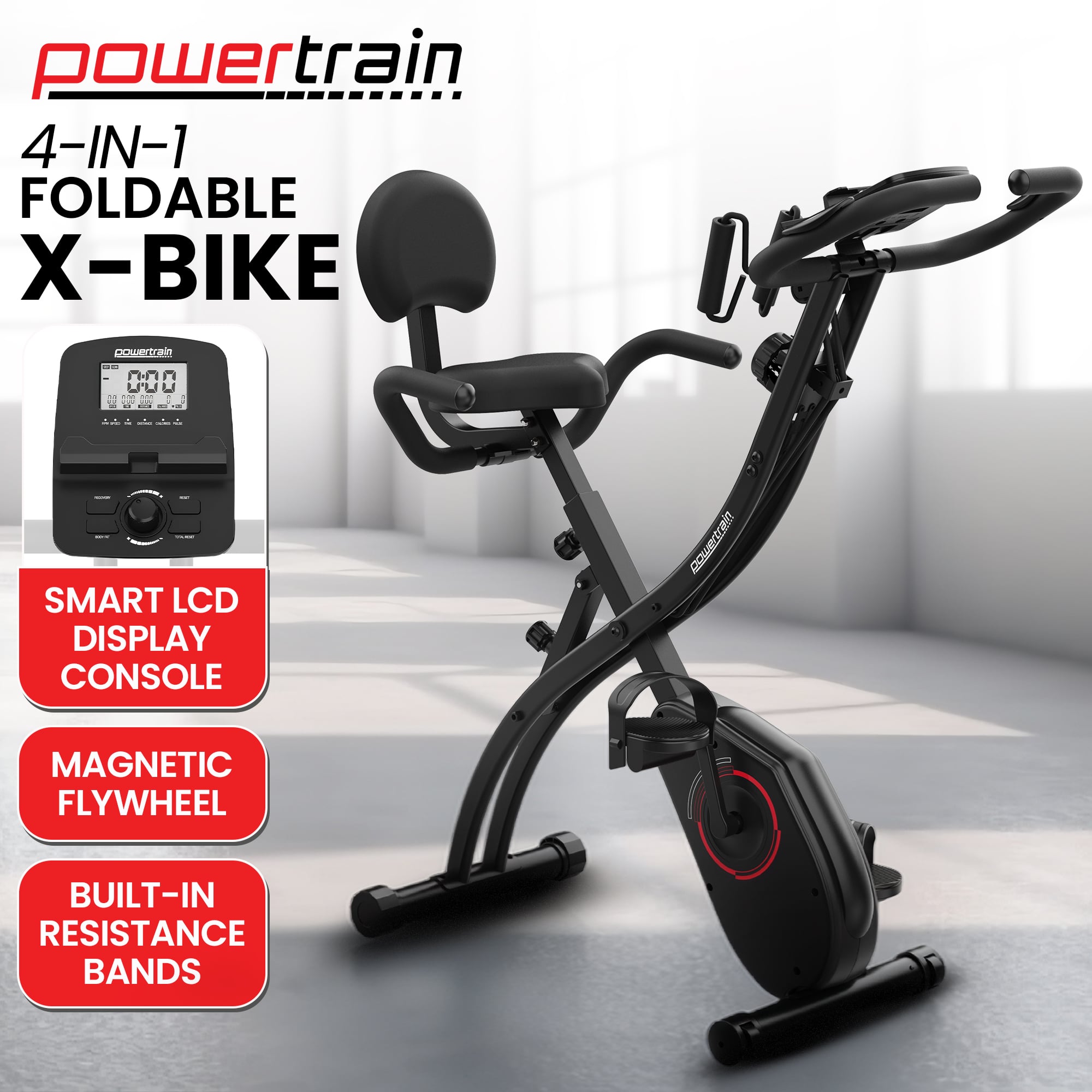 Foldable X Bike With Resistance 23x27cm