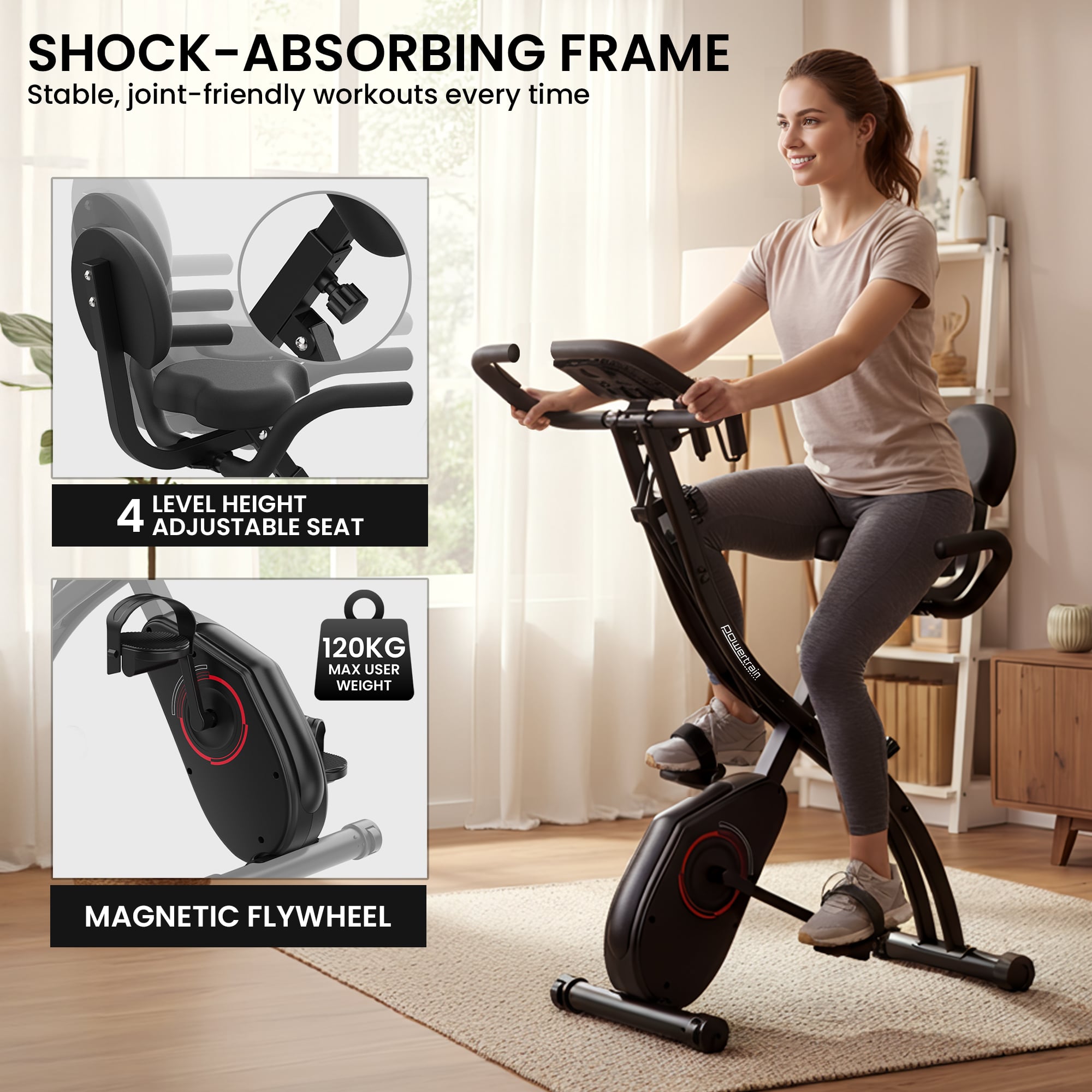Foldable X Bike With Resistance 23x27cm
