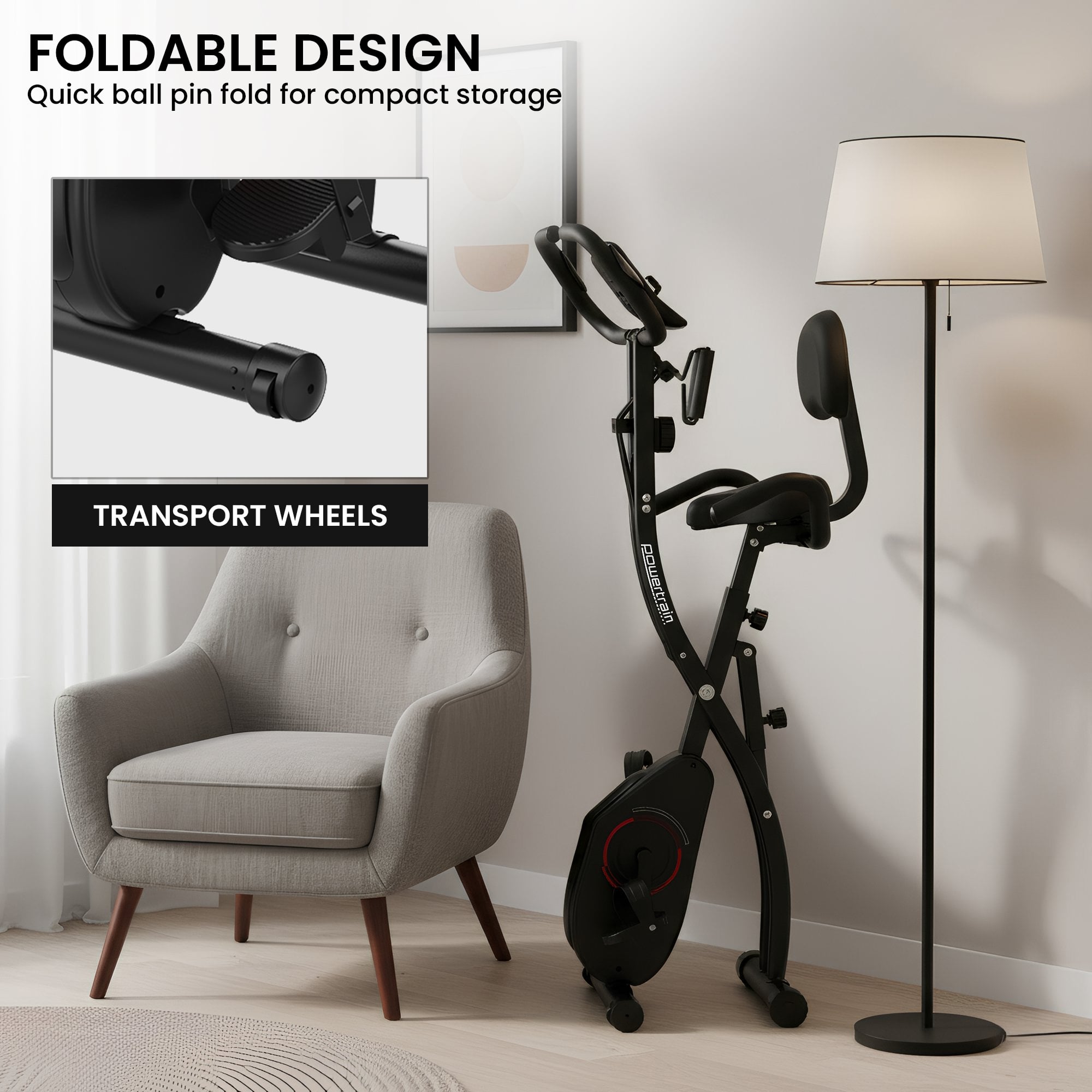 Foldable X Bike With Resistance 23x27cm
