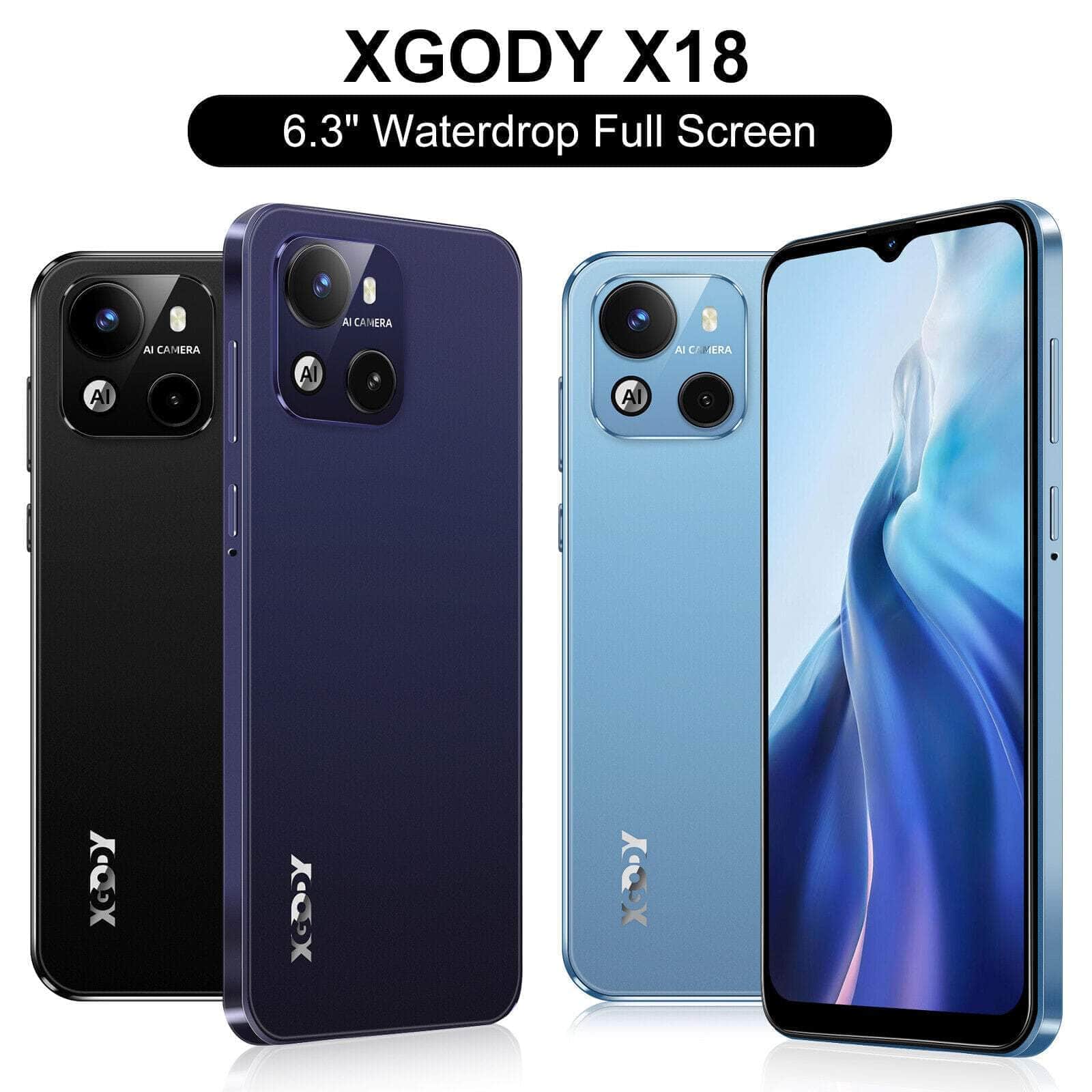 XGODY 6.3" AU Unlocked Mobile Phone New Android 4G Smartphone Dual SIM Quad Core