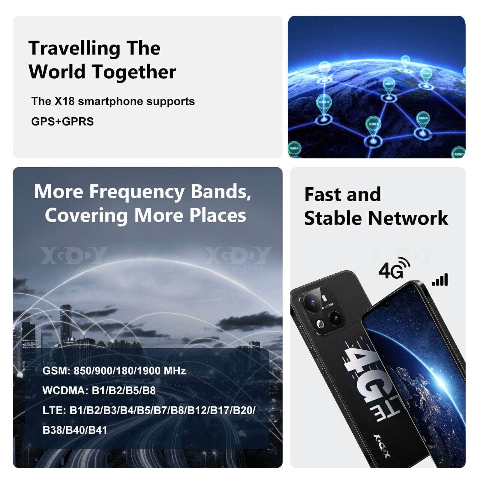 XGODY 6.3" AU Unlocked Mobile Phone New Android 4G Smartphone Dual SIM Quad Core
