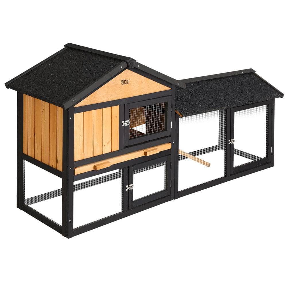 Xl Chicken Coop Rabbit Hutch 165X43X86Cm Wooden Run