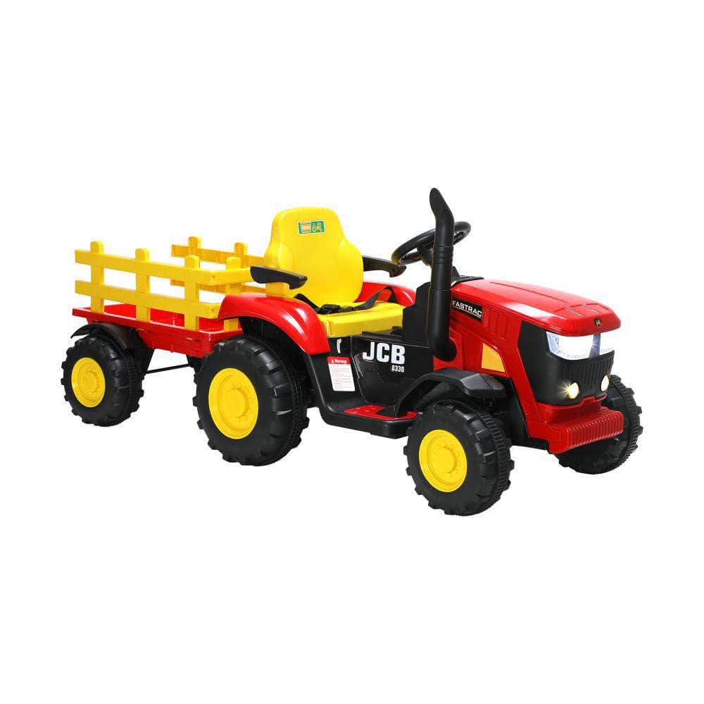 XL Ride On Tractor 12V Kids Electric Vehicle Toy Cars W/ Trailer Remote