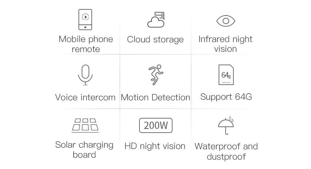 Y4P Security WiFi Camera with Solar Battery