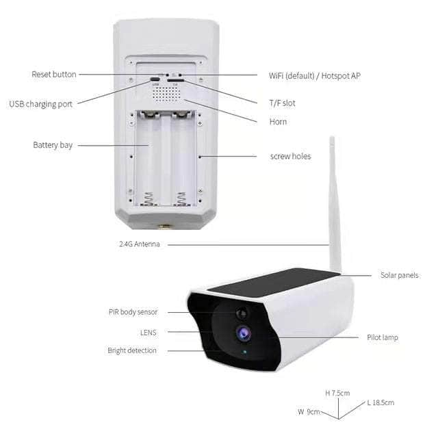 Y4P Security WiFi Camera with Solar Battery