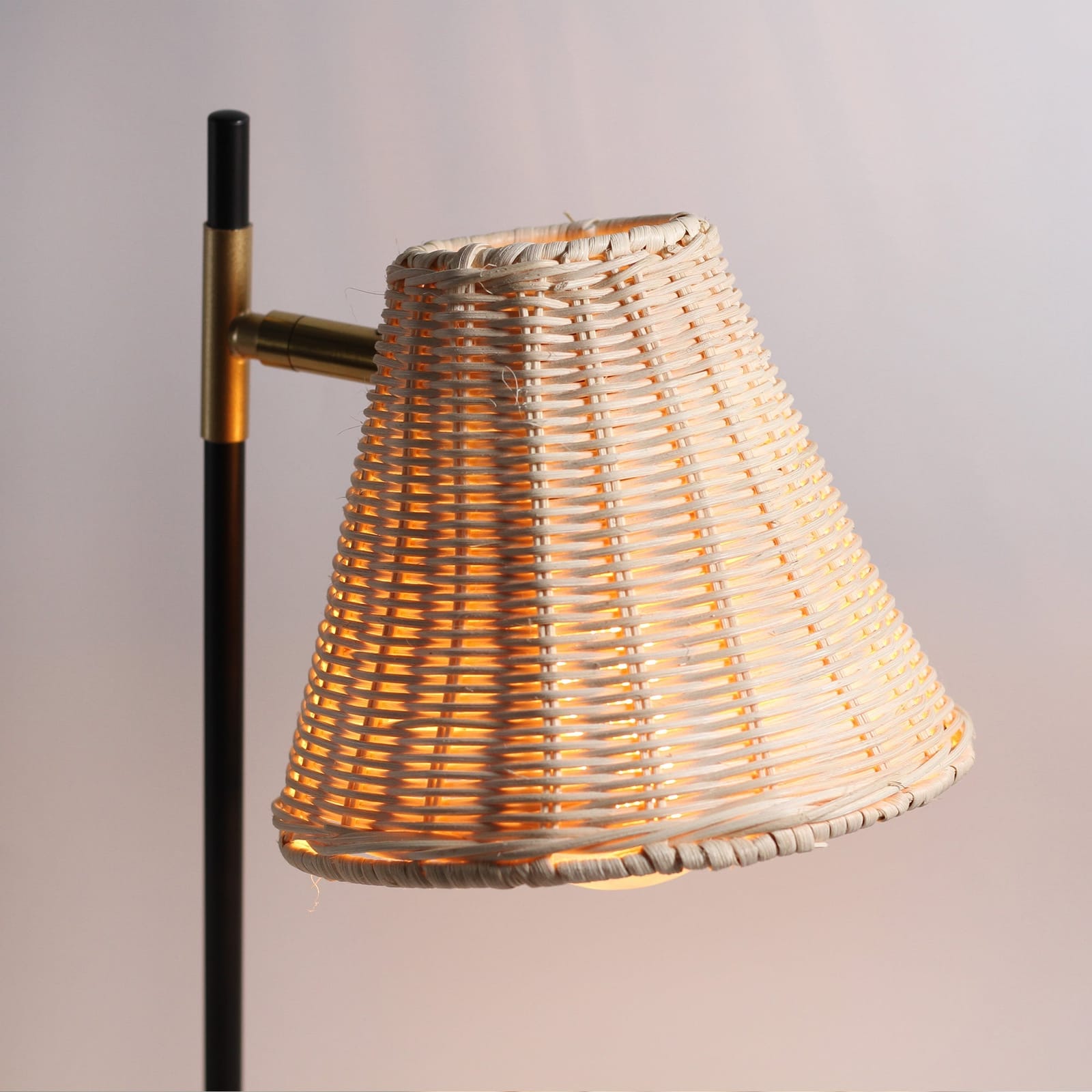 Yvette Rattan Floor Lamp with Rattan finish