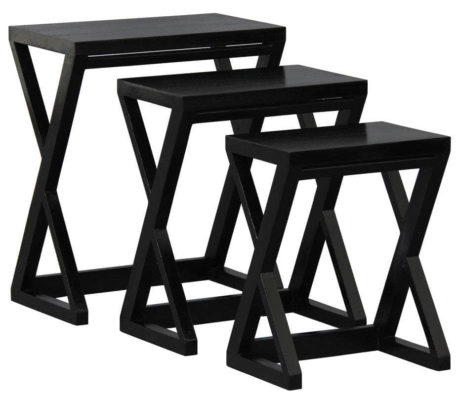 Z Style Nest Of Table (Black)