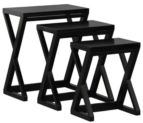 Manhattan Nest Of Tables - Set Of 3 (Black)