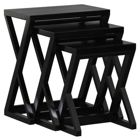 Z Style Nest Of Table (Black)