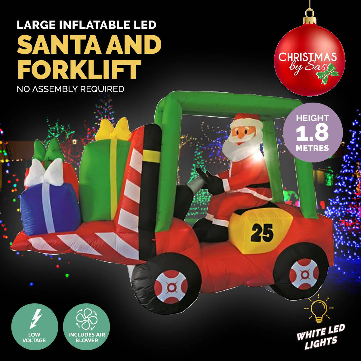 2.4 x 1.8m Santa & Forklift Built-In Blower LED Lighting