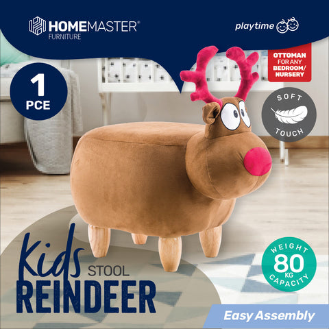 Home Mkids Animal Stool Reindeer Character Premium Quality &Amp