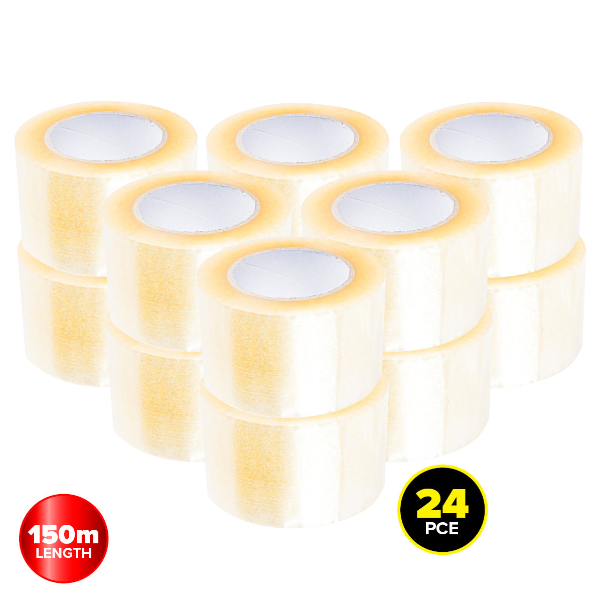 Handy Hardware 24Pce Packaging Tape Clear Multipurpose Extra Wide