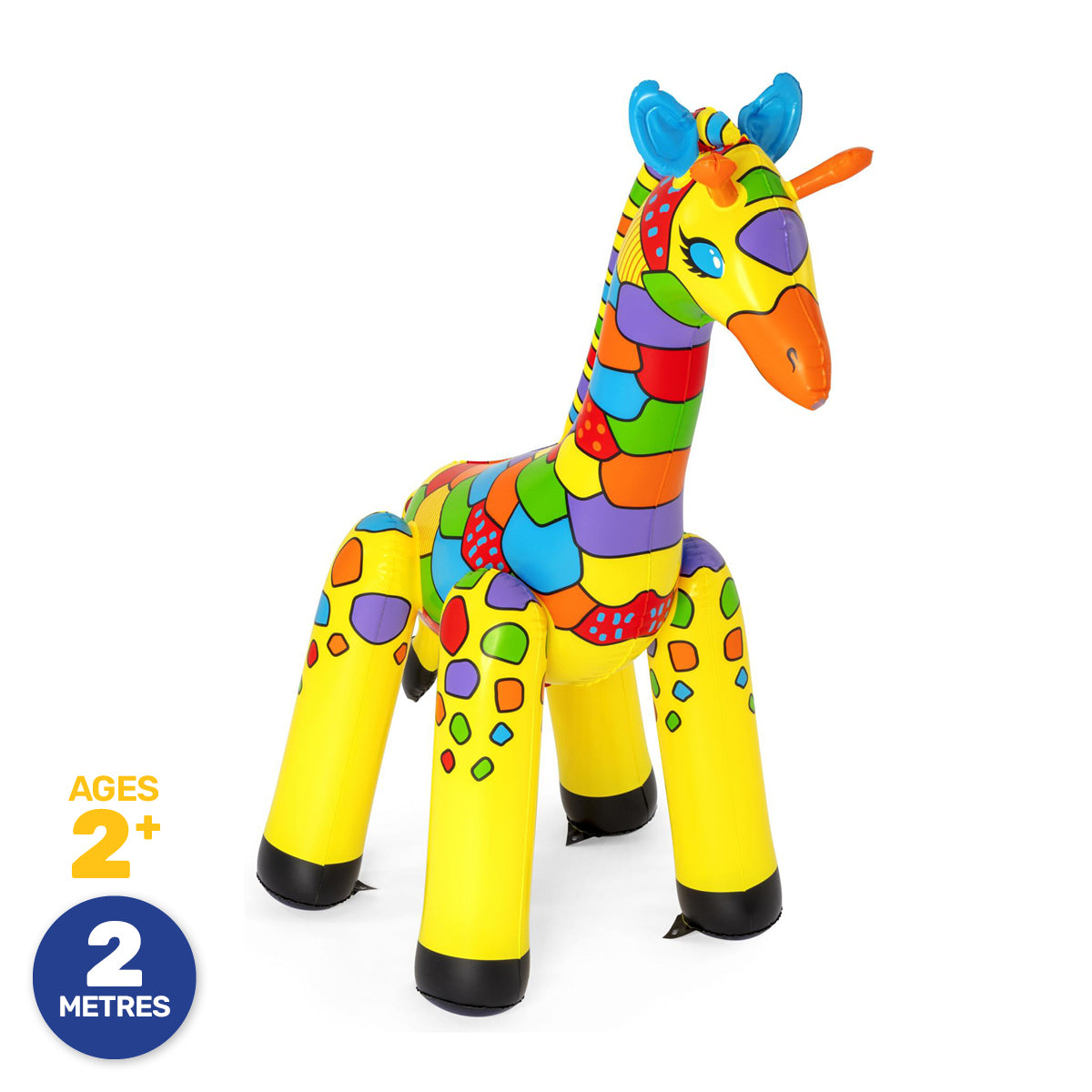 Inflatable Giraffe Sprinkler Jumbo Sized Brightly Coloured 2m