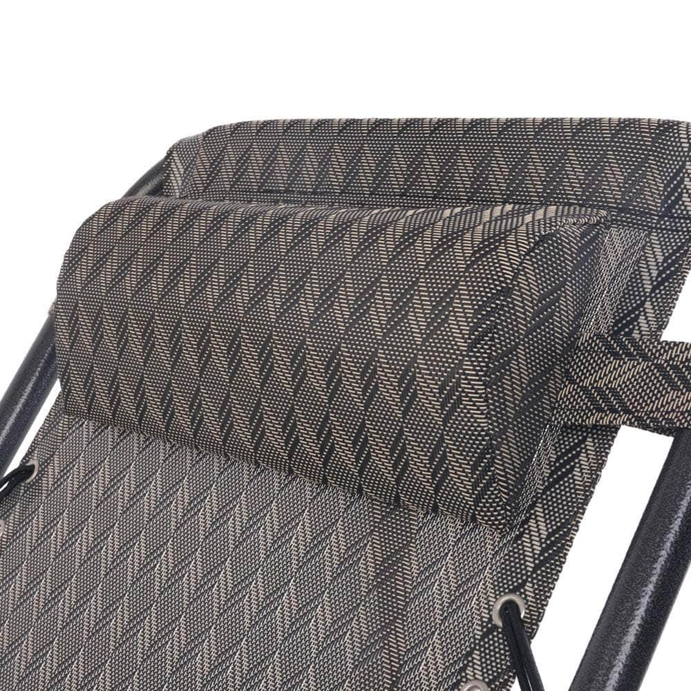 Zero Gravity Chairs 2PC Reclining Outdoor Furniture Sun Lounge Folding Camping Lounger