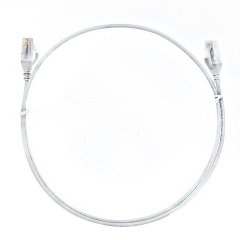 0.25m Cat 6 Ultra Thin Ethernet Network Cable. White