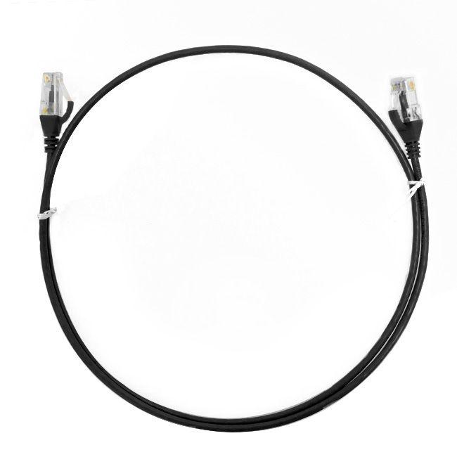 0.5m Cat 6 Ultra Thin Ethernet Network Cable. Black