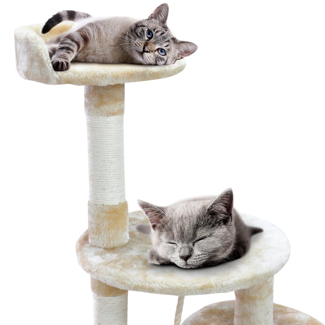 Pet Products 1.1M Cat Scratching Post Tree-Cream