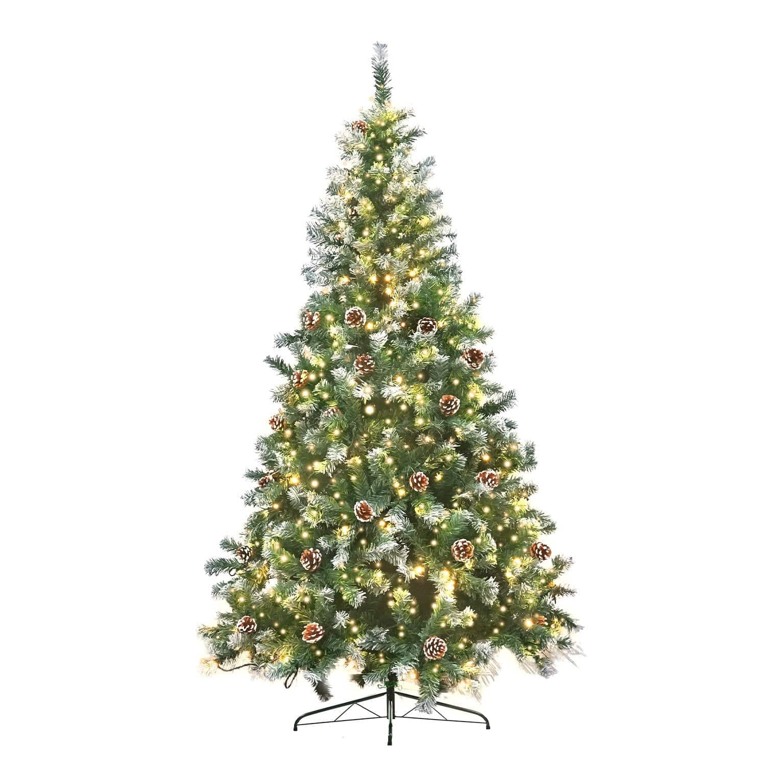 1.5m Pre Lit LED Christmas Tree with Pine Cones