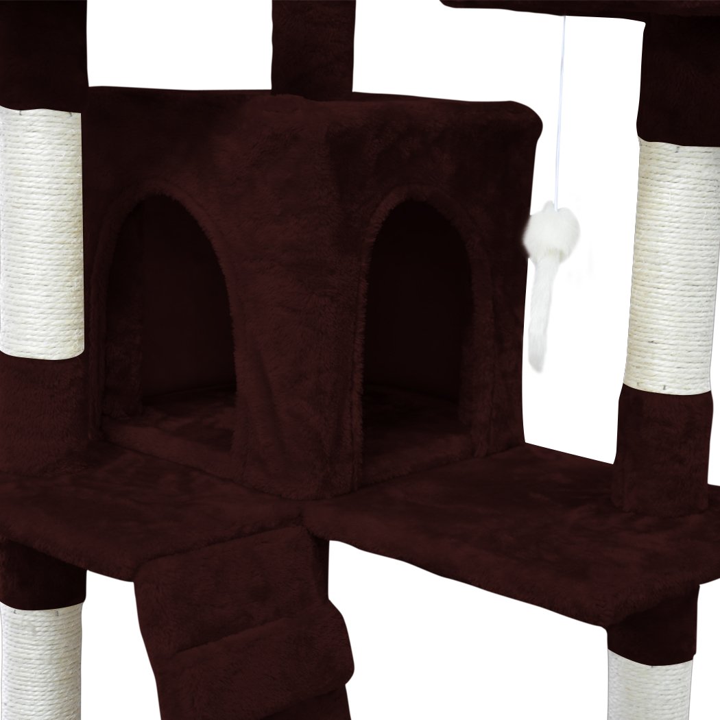 Pet Products 1.8M Cat Scratching Post Tree -Dark Brown