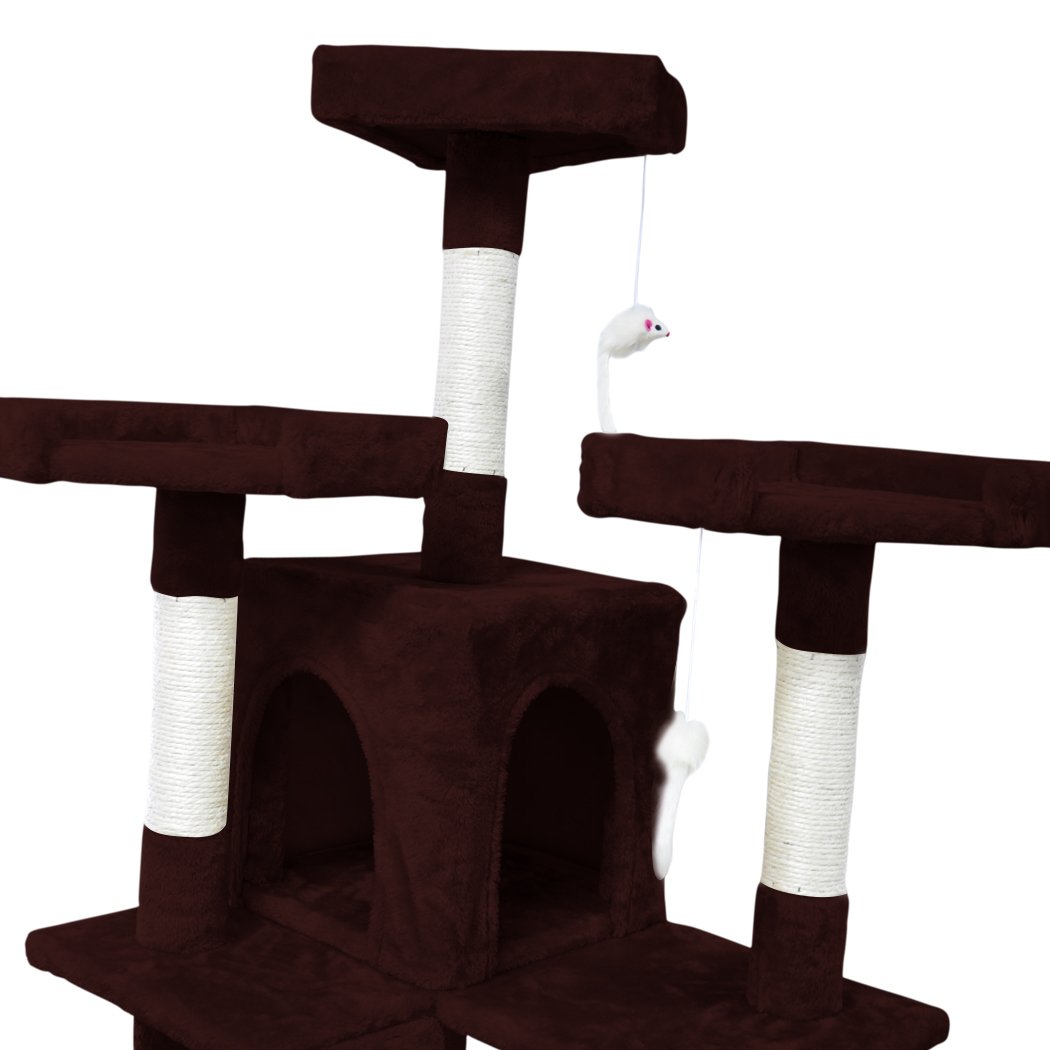 Pet Products 1.8M Cat Scratching Post Tree -Dark Brown