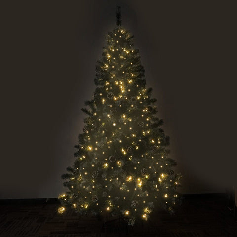 1.8m Pre Lit LED Christmas Tree with Pine Cones