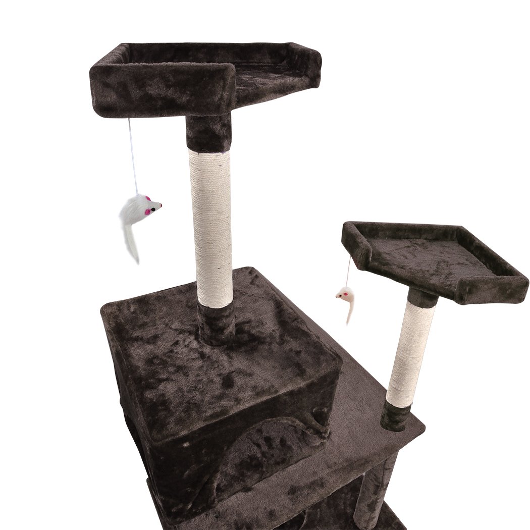 Pet Products 1.98M Cat Scratching Post Tree Dark Brown