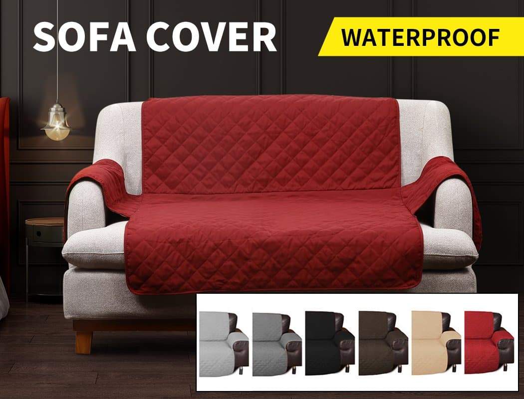 living room 1 Seater Sofa Cover Couch Slipcovers Brown