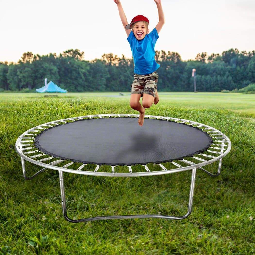 outdoor living 10 FT Kids Trampoline Pad Replacement Mat Reinforced Outdoor Round Spring Cover