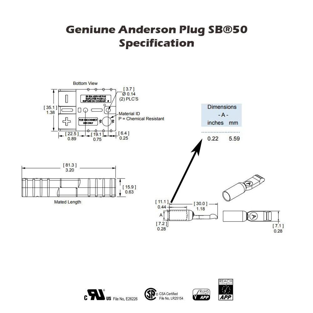 Other Tools 10 x Genuine Anderson Plug connector 50AMP Caravan Trailer Solar 6AWG SB50