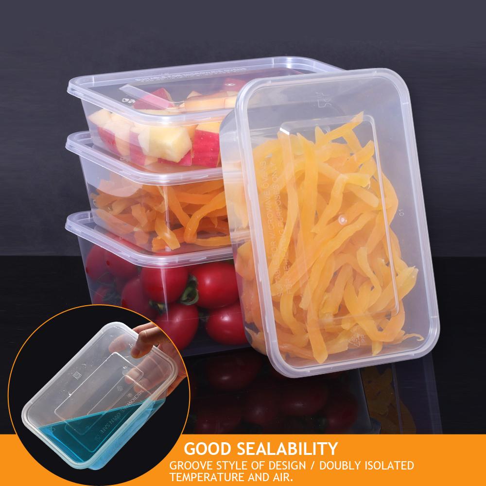 Kitchen Supplies 100 Pcs 750ml Platstic Food Containers Boxes