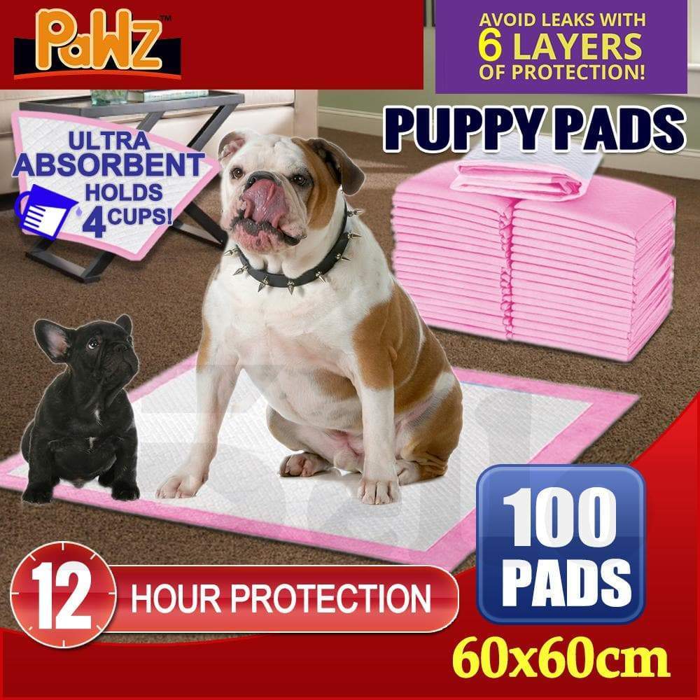 pet products 100pcs 60x60cm Puppy Pet Dog Indoor Cat Toilet Training Pads Absorbent Pink