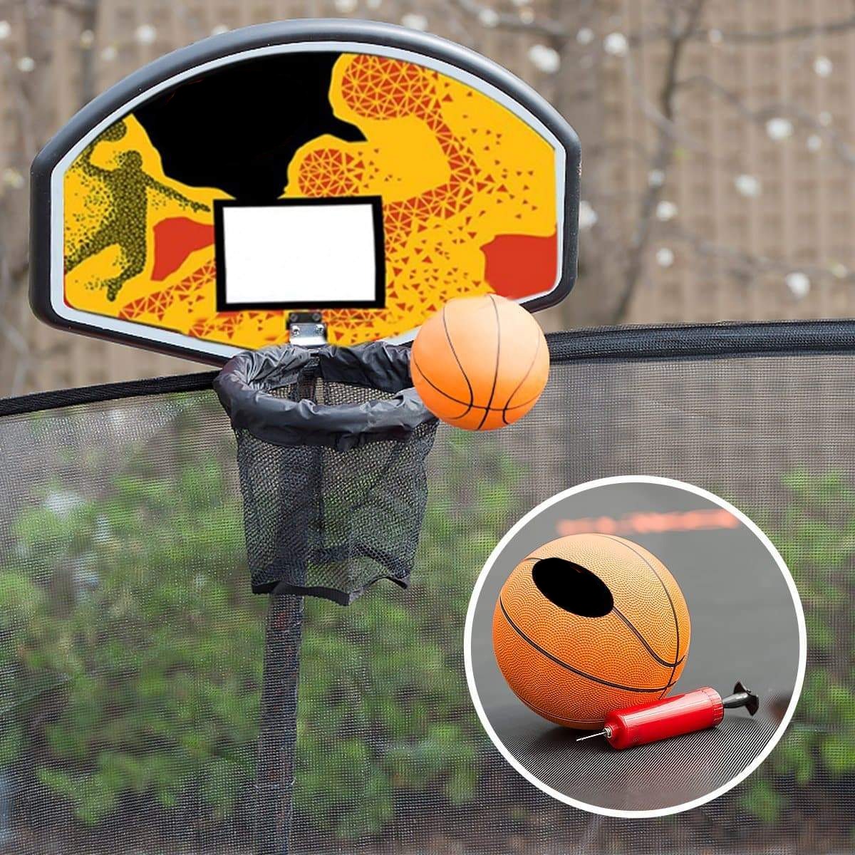 Kahuna 10ft Springless Trampoline with Basketball Set