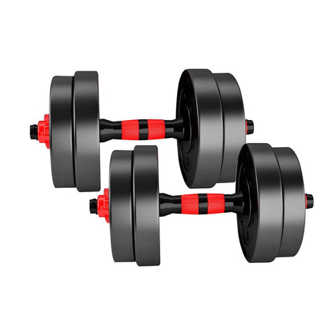 health fitness&sport 10KG Adjustable Rubber Fitness Dumbbells