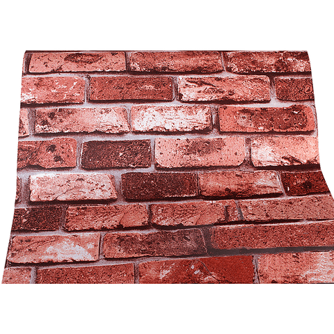 10M 3D Red Brick Print Theme Wallpaper