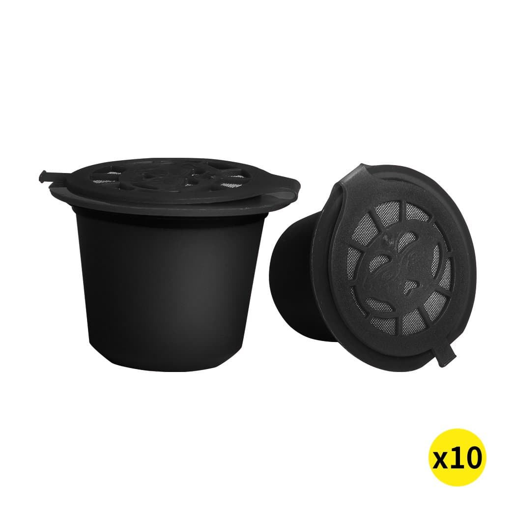 kitchen supplies 10X Refillable Nespresso Reusable Coffee Filter Machine Black