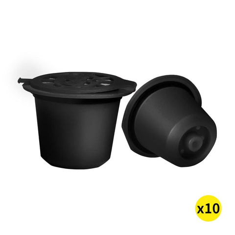 kitchen supplies 10X Refillable Nespresso Reusable Coffee Filter Machine Black