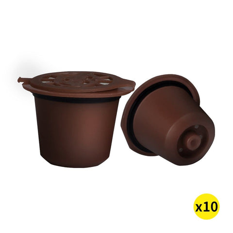 kitchen supplies 10X Refillable Nespresso Reusable Coffee Filter Machine Grey