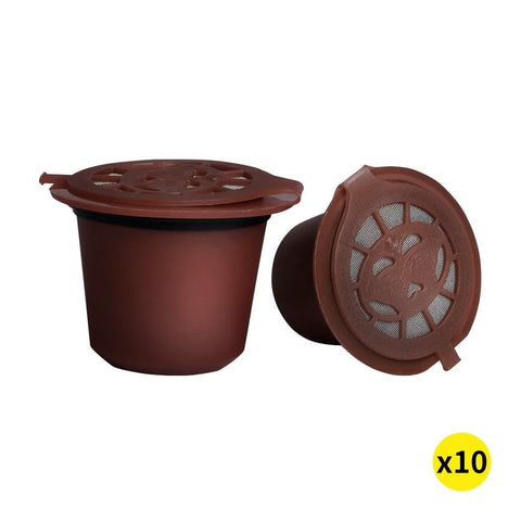 10X Refillable Nespresso Reusable Coffee Filter Machine Grey