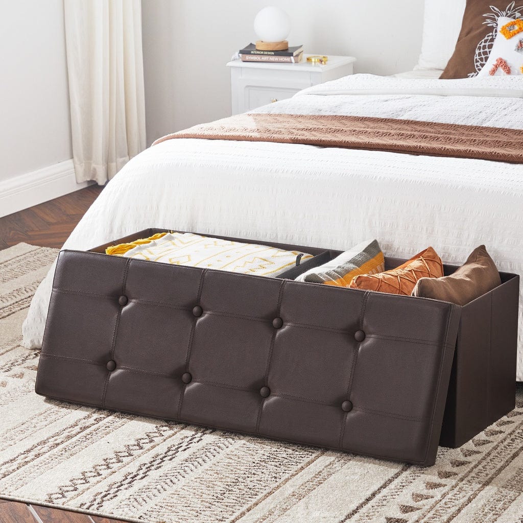 110cm Folding Ottoman Bench Footrest
